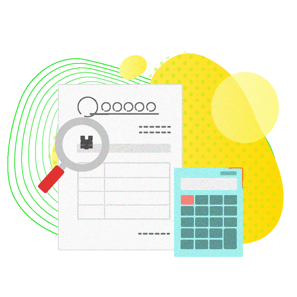 見積書と電卓のイラスト