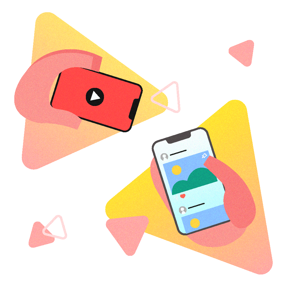 モバイル、スマートフォンのイメージイラスト