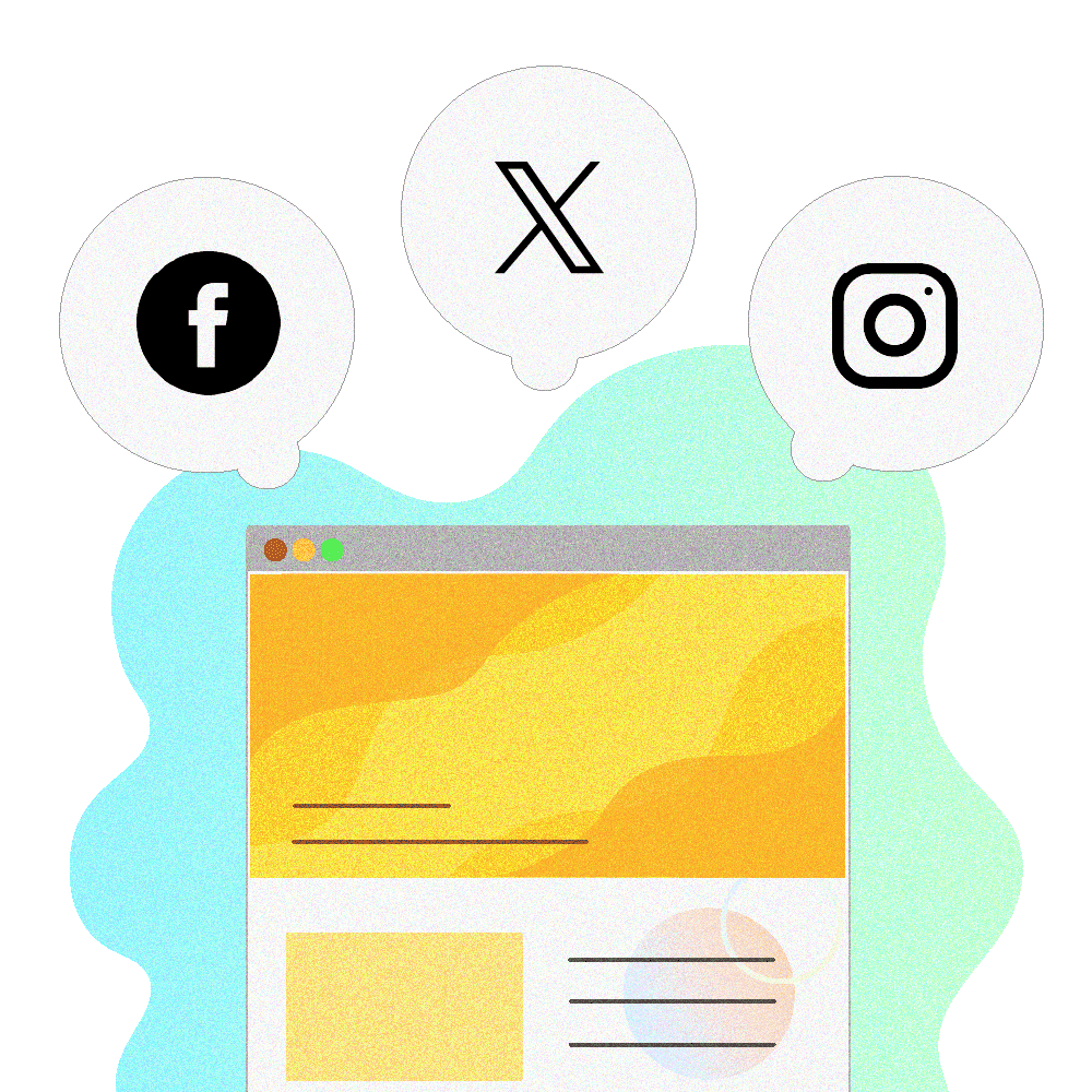 SNSと連携するイメージ
